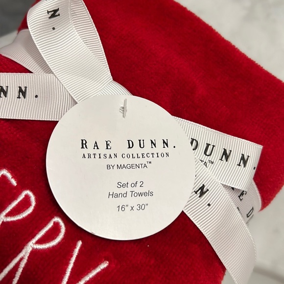 HOLIDAY - Rae Dunn - ‘Merry Christmas’ Hand Towels (2). NWT. Firm! Last one! - Picture 4 of 4